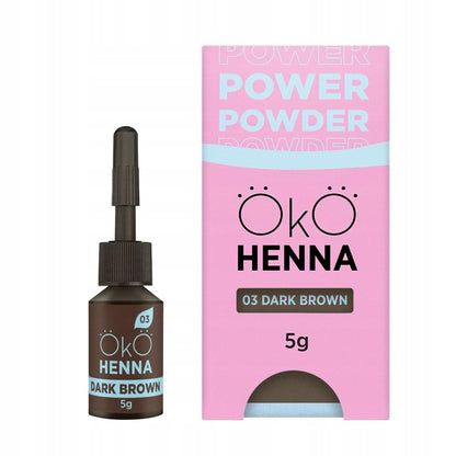 Augenbrauen Henna OKO Power Powder Nr. 03 5 g, Dunkelbraun