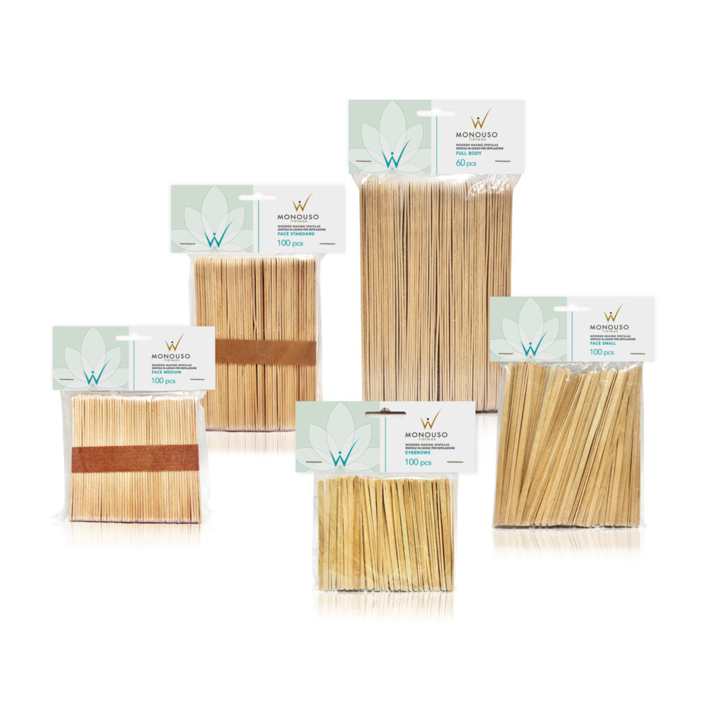 ItalWax Wooden Spatulas for Face Small (100 pcs.)