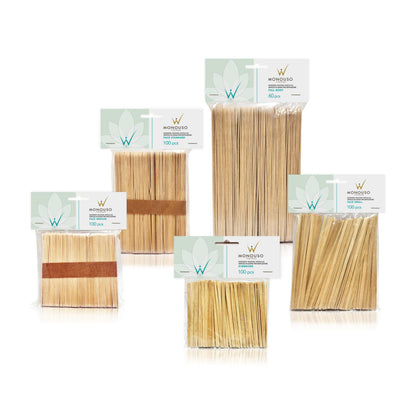 ItalWax Wooden Spatulas for Face Small (100 pcs.)