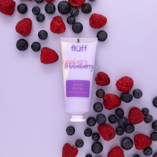 Fluff Hand cream with raspberry and blueberry scent