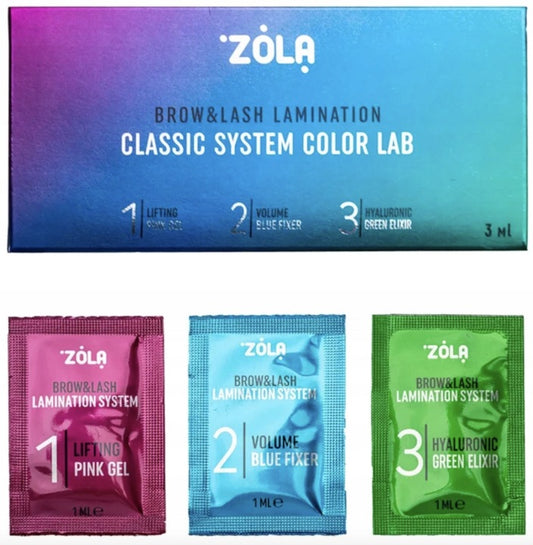 Zola Brow&Lash Classic System Color Lab sada 1,2,3 pro prodloužení řas