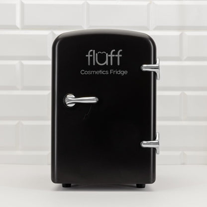 Black cosmetics refrigerator - silver logo (Matte finish)