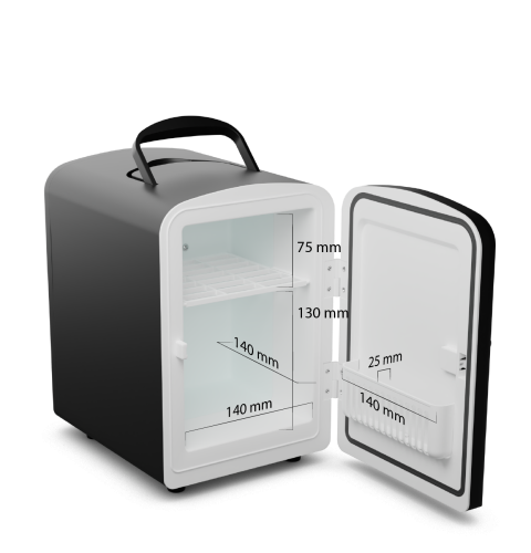 Black Cosmetics Refrigerator - Gold Logo (Matte Surface)