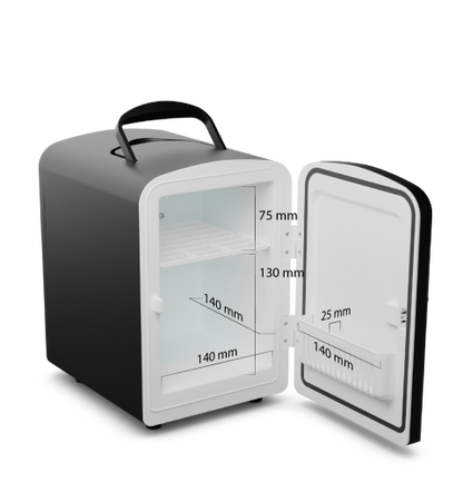 Black Cosmetics Refrigerator - Gold Logo (Matte Surface)