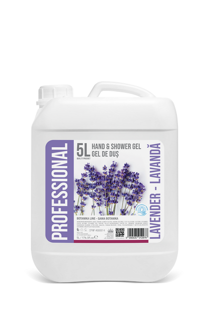 Professional  Canister Shower Gel, Lavender, 5L - PROFESSIONAL BOTANIKA LAVENDER