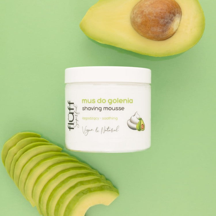 Shaving mousse with niacynamide and avocado extract