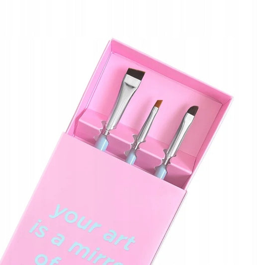 OkO Augenbrauenpinsel-Set „Deine Kunst ist ein Spiegel deiner Seele“