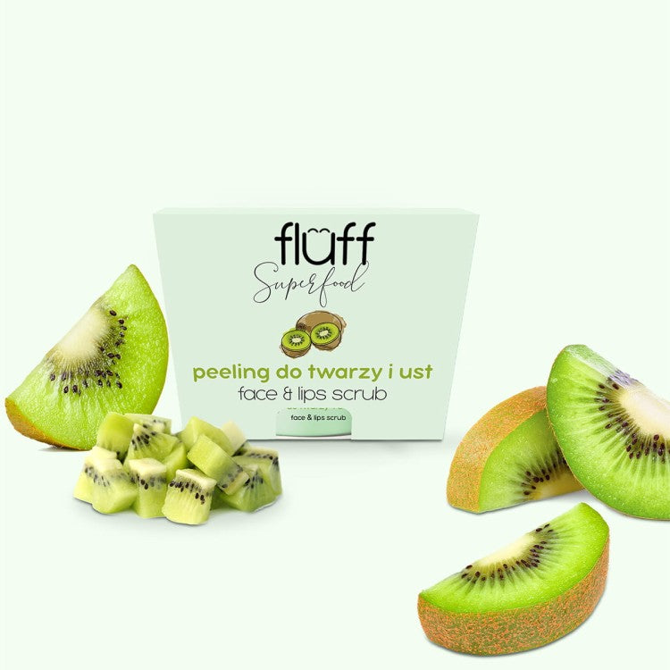 Fluff Kiwi face and lip scrub