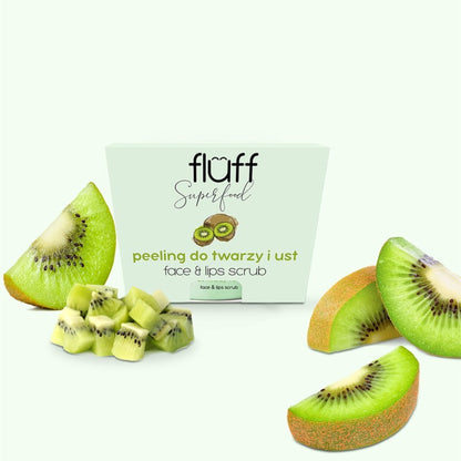 Fluff Kiwi face and lip scrub