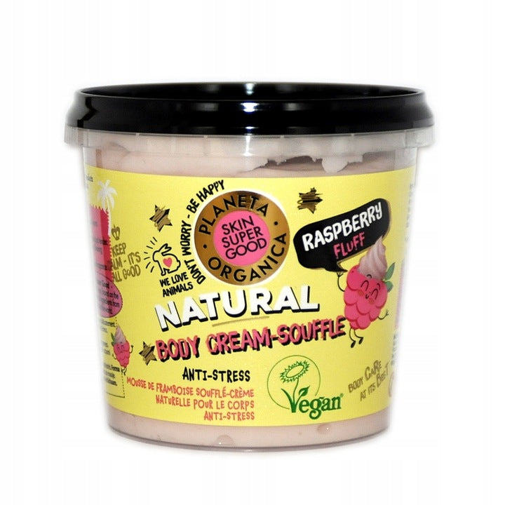 Fluff Hydratační tělový peeling Malina 360 ml