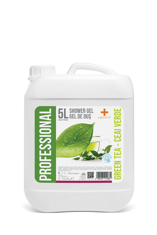 Profesionální sprchový gel Zelený čaj + vitamin E, Kanystr 5 l – PROFESSIONAL