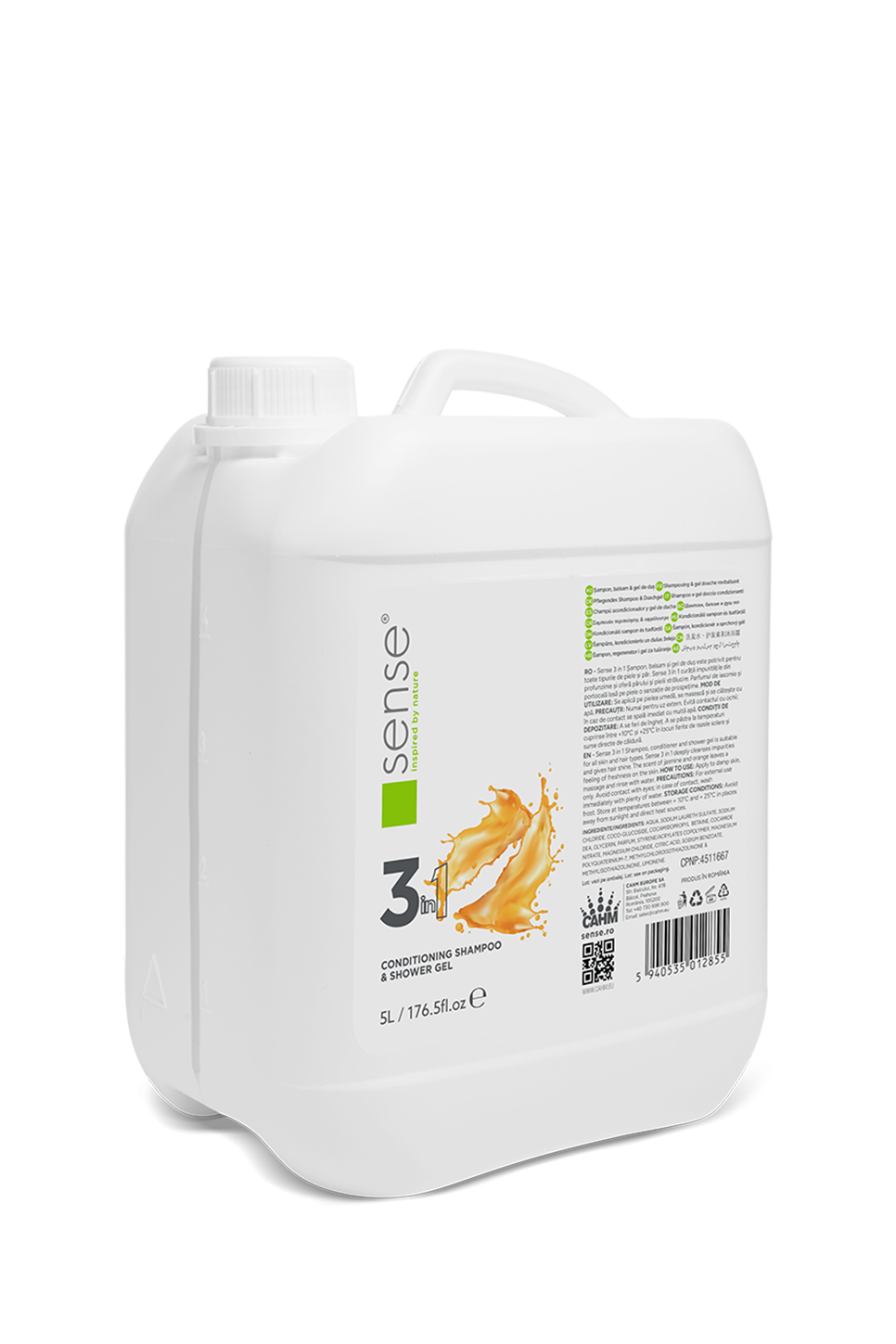 Sense®  Conditioning Shampoo and Shower gel Jasmine and Orange, 5L Canister - SENSE