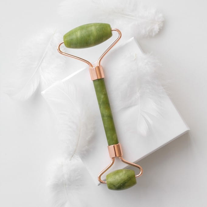 Green jade facial roller