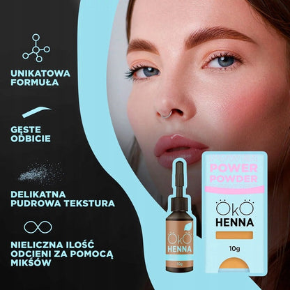 OKO Power Powder Augenbrauen-Henna-Set, 7 * 5 g