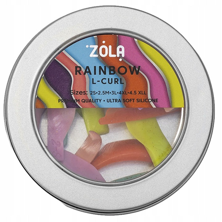 Silikonové laminovací formičky na řasy Zola L Curl Duhové (Zola Rollers)