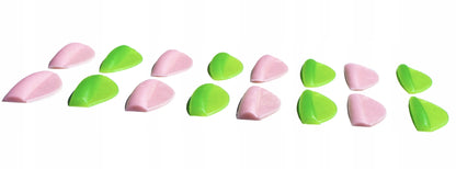 Natáčky ZOLA Round Curl, růžovo-zelené (8 párů)