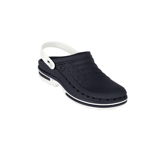 Marineblaue und weiße CLOG-Medizinschuhe