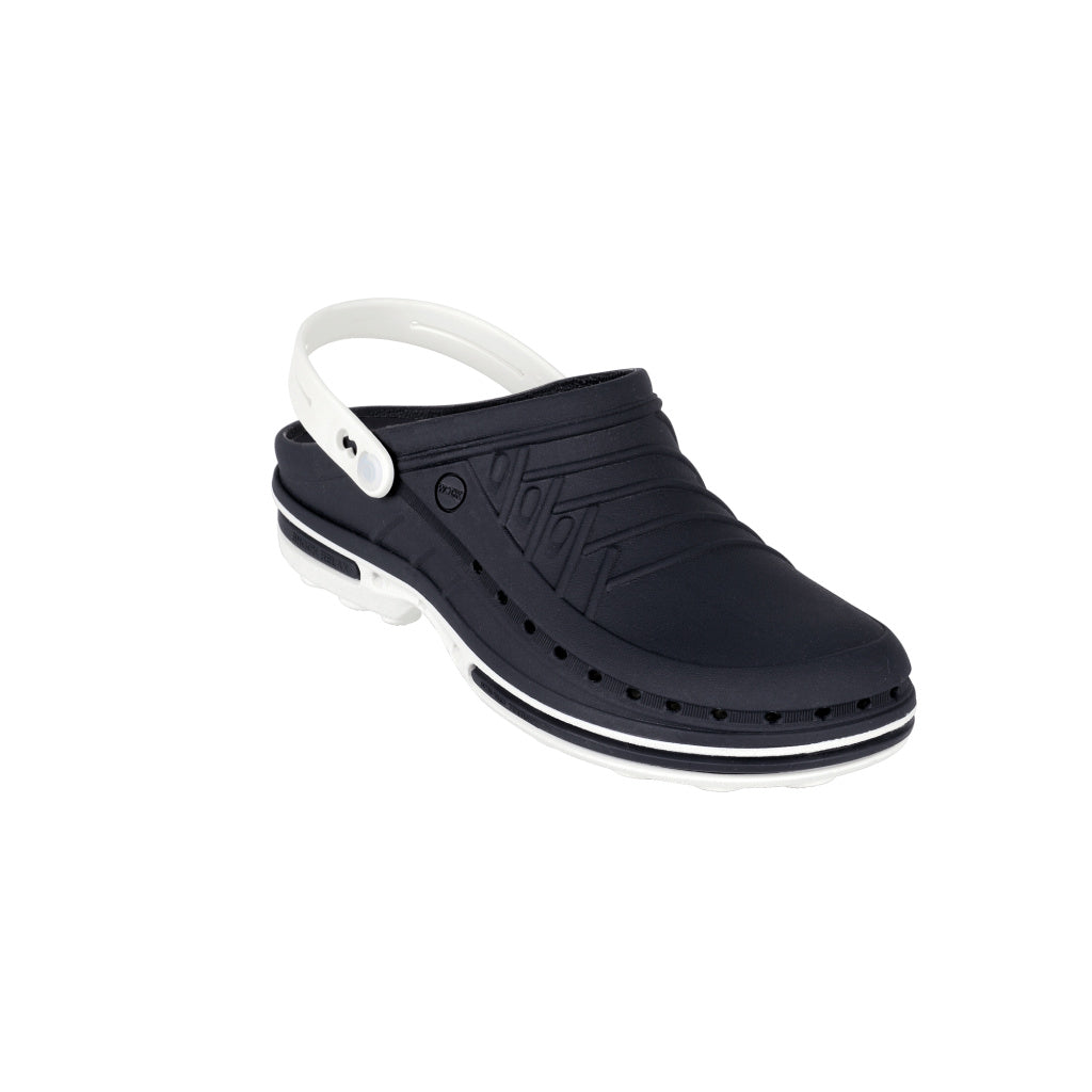 Marineblaue und weiße CLOG-Medizinschuhe