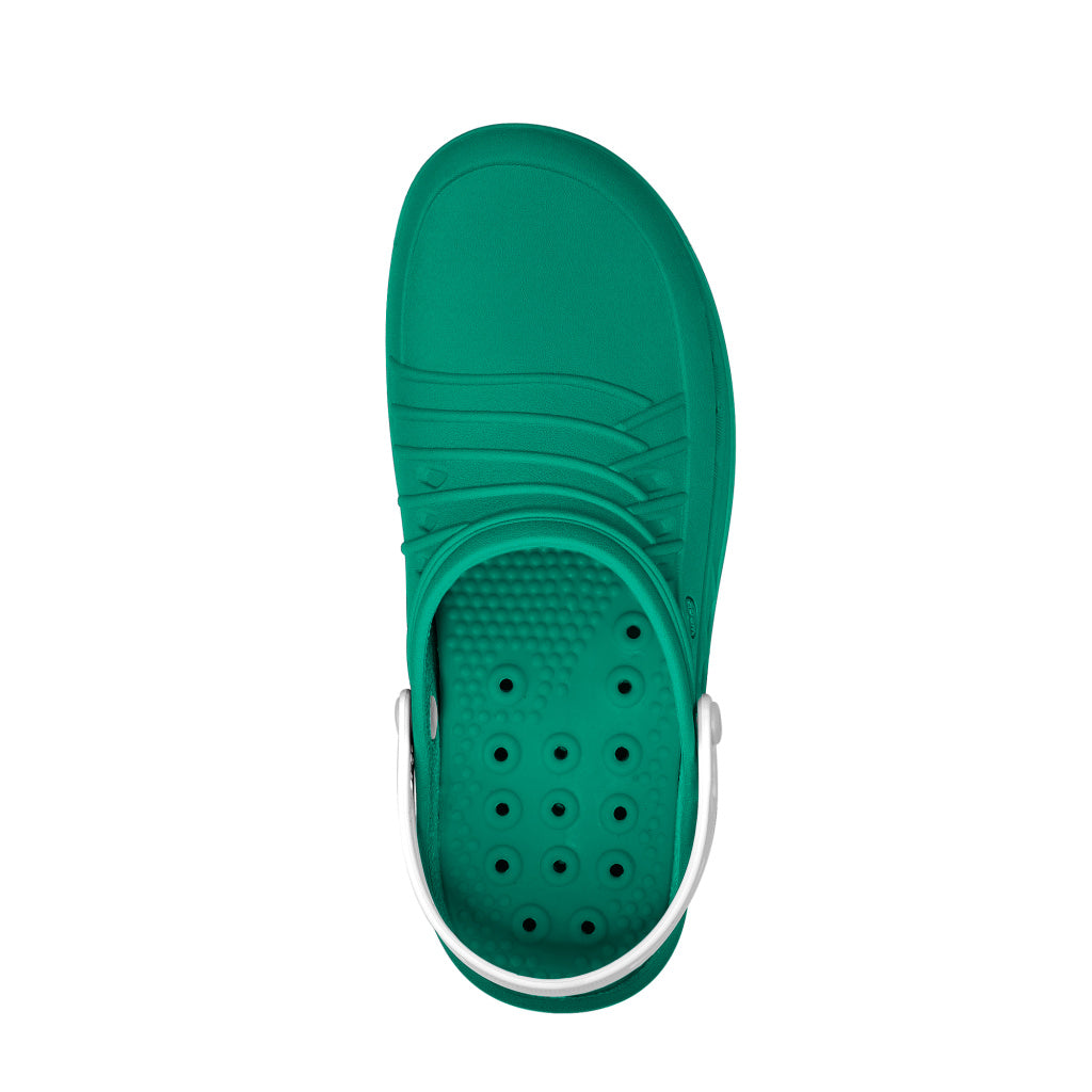 CLOG OP-Schuhe grün-weiß
