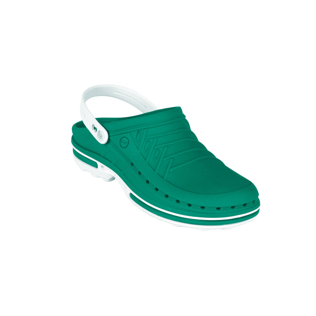 CLOG OP-Schuhe grün-weiß