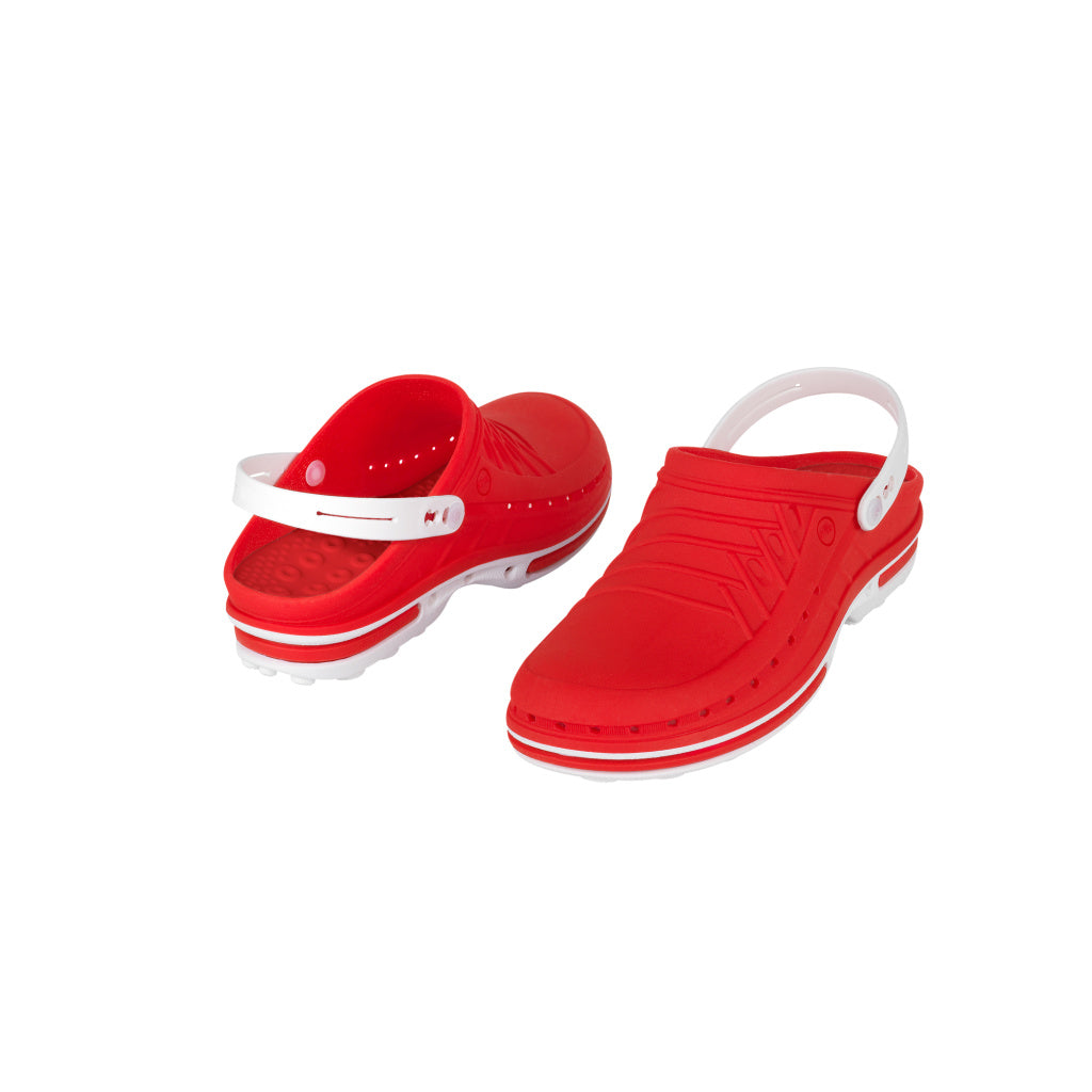 CLOG medizinische Schuhe rot und weiß
