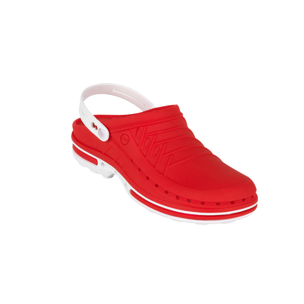 CLOG medizinische Schuhe rot und weiß