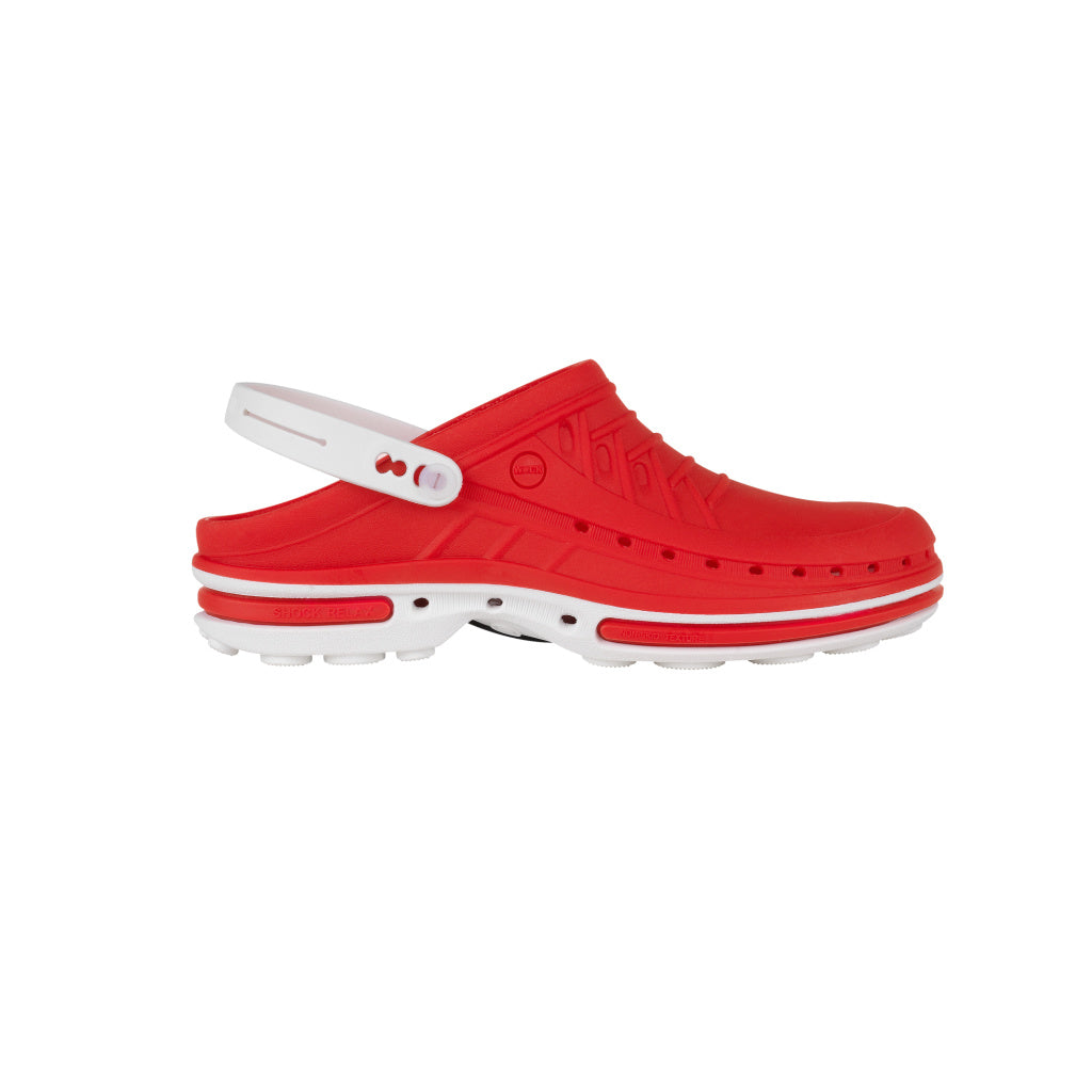 CLOG medizinische Schuhe rot und weiß