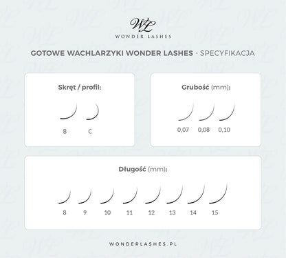 Individual lashes, knot free 6in1