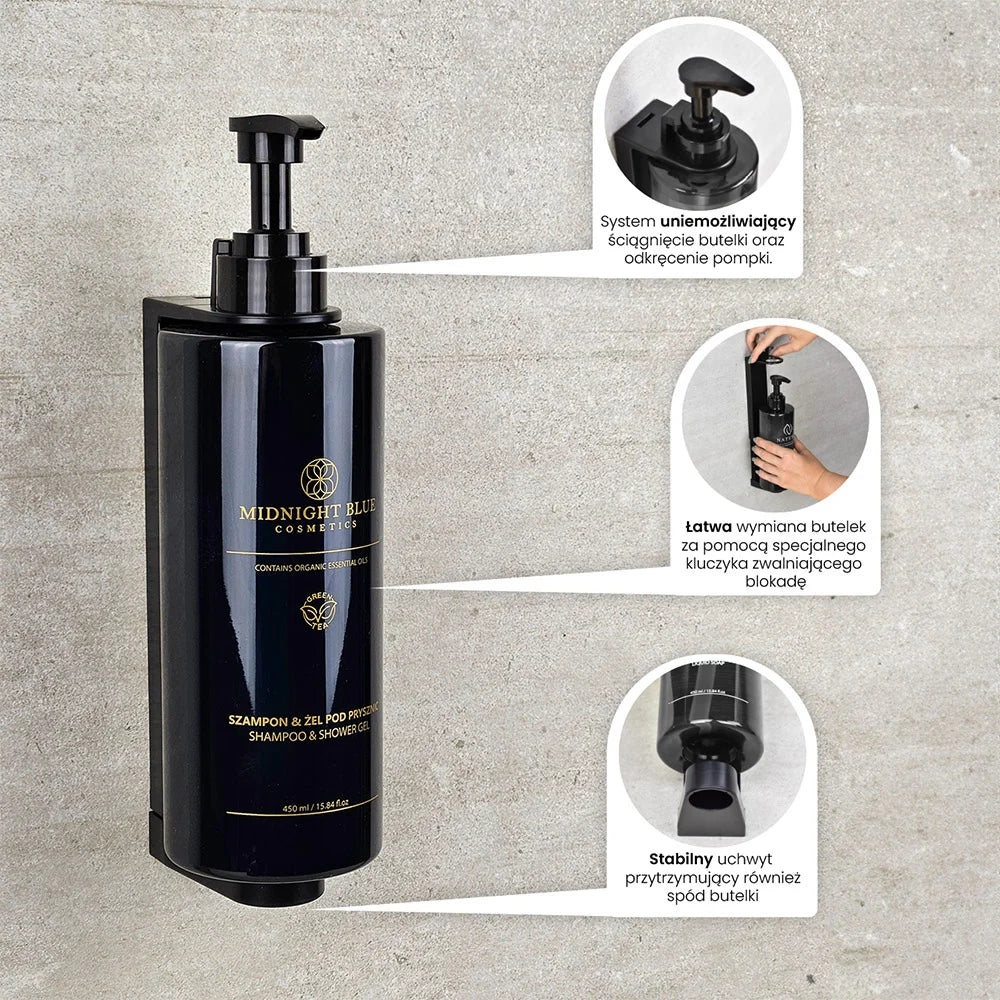 Midnight Blue Hotel Soap Dispenser – 450ml