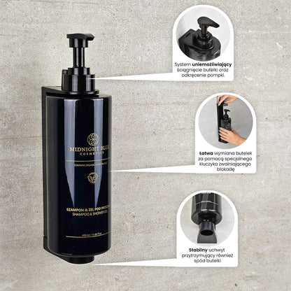 Midnight Blue Hotel Soap Dispenser – 450ml