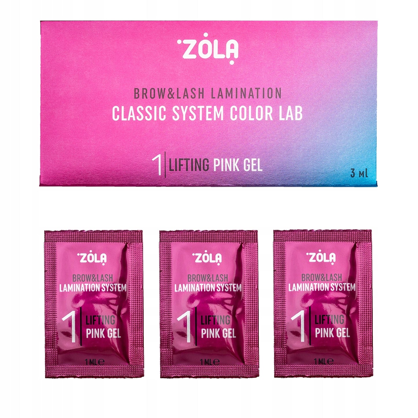 ZOLA Color Lab 01 Lifting Pink Gel, 3x 1ml sáček