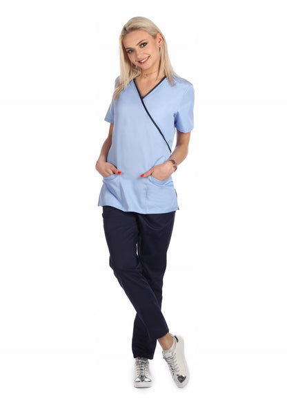 Medizinisches Set mit Besatz, Schürze für Damen