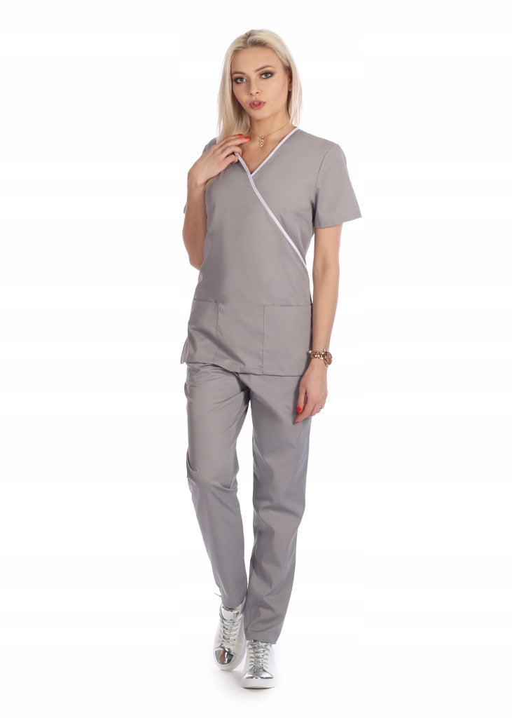 Medizinisches Set mit Besatz, Schürze für Damen