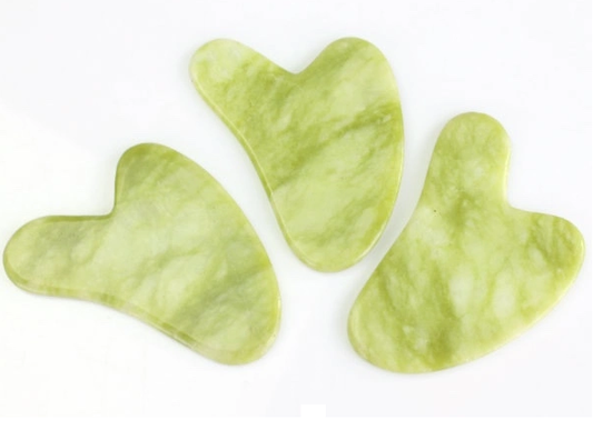 Guasha massage stone JADE plate, heart