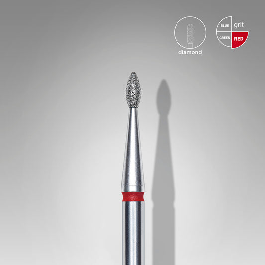 Diamantový vrták na hřebíky kapka červená EXPERT průměr hlavy 1,6 mm / pracovní část 4 mm - STALEKS