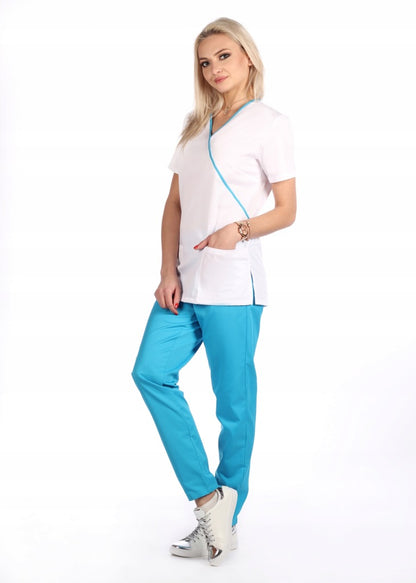 Medizinisches Set mit Besatz, Schürze für Damen
