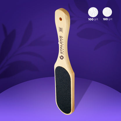 Wooden foot file BEAUTY & CARE 10 TYPE 1 100/180 grit - STALEKS