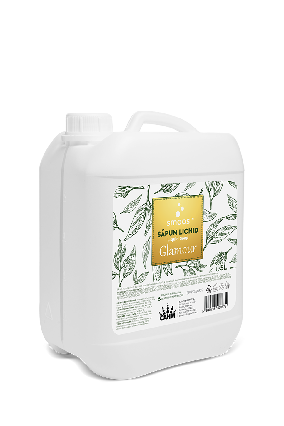 Tekuté mýdlo Smoos Bílý čaj, 5L Kanystr - SMOOS GLAMOUR