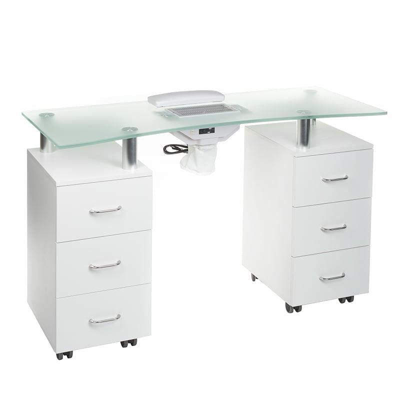 Manicure Table + Waste Container BD-3425-1+P WHITE