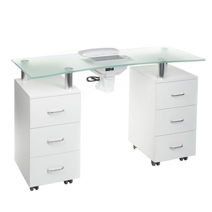 Manicure Table + Waste Container BD-3425-1+P WHITE