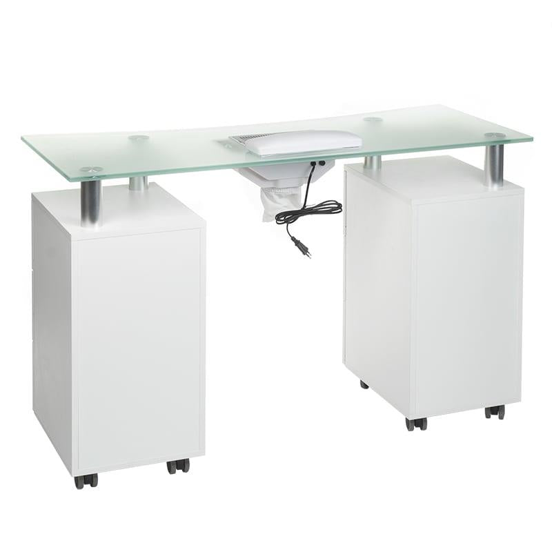 Manicure Table + Waste Container BD-3425-1+P WHITE