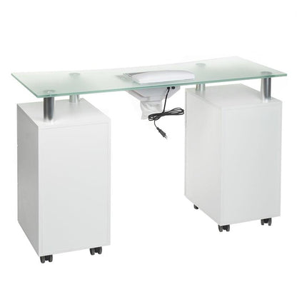 Manicure Table + Waste Container BD-3425-1+P WHITE