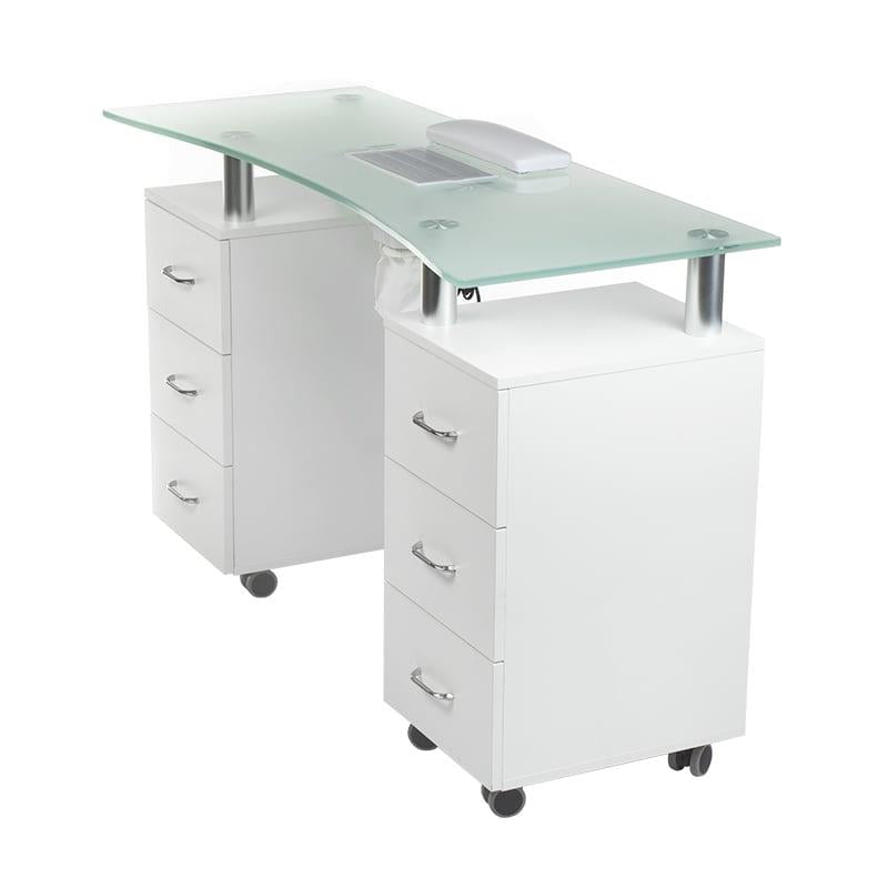 Manicure Table + Waste Container BD-3425-1+P WHITE