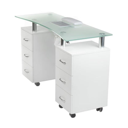 Manicure Table + Waste Container BD-3425-1+P WHITE