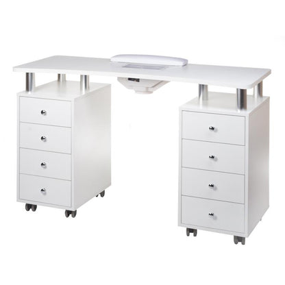 Manicure Table + Waste Container BD-3425+P WHITE