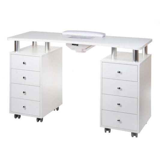Manikúrní stolek + odpadkový koš BD-3425+P BÍLÝ
