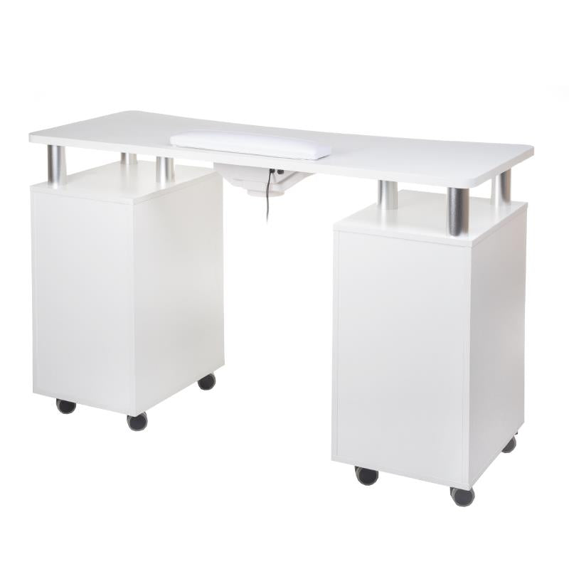 Manicure Table + Waste Container BD-3425+P WHITE