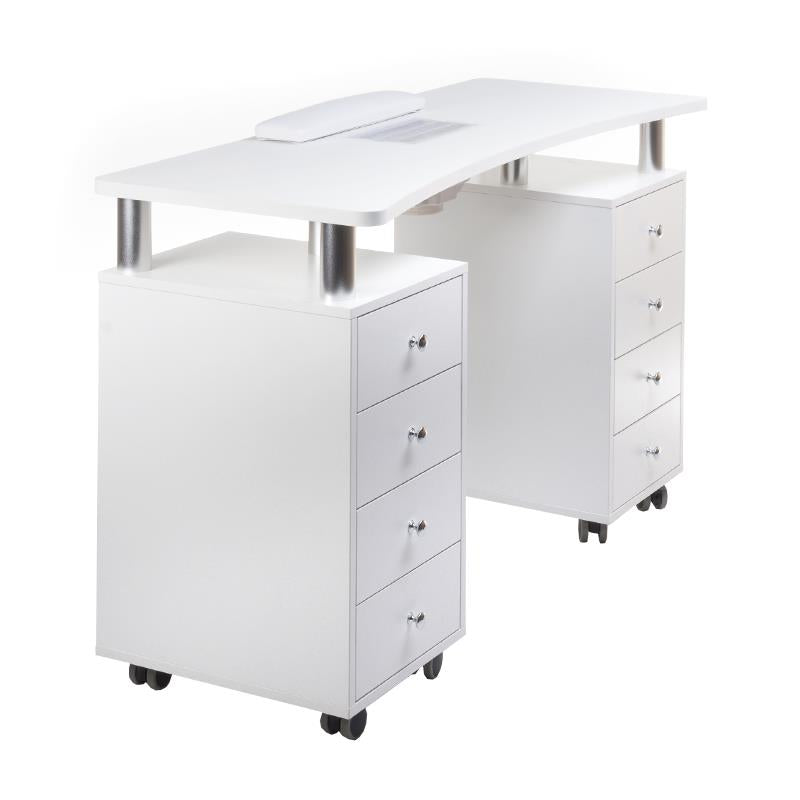 Manicure Table + Waste Container BD-3425+P WHITE