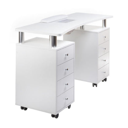 Manicure Table + Waste Container BD-3425+P WHITE