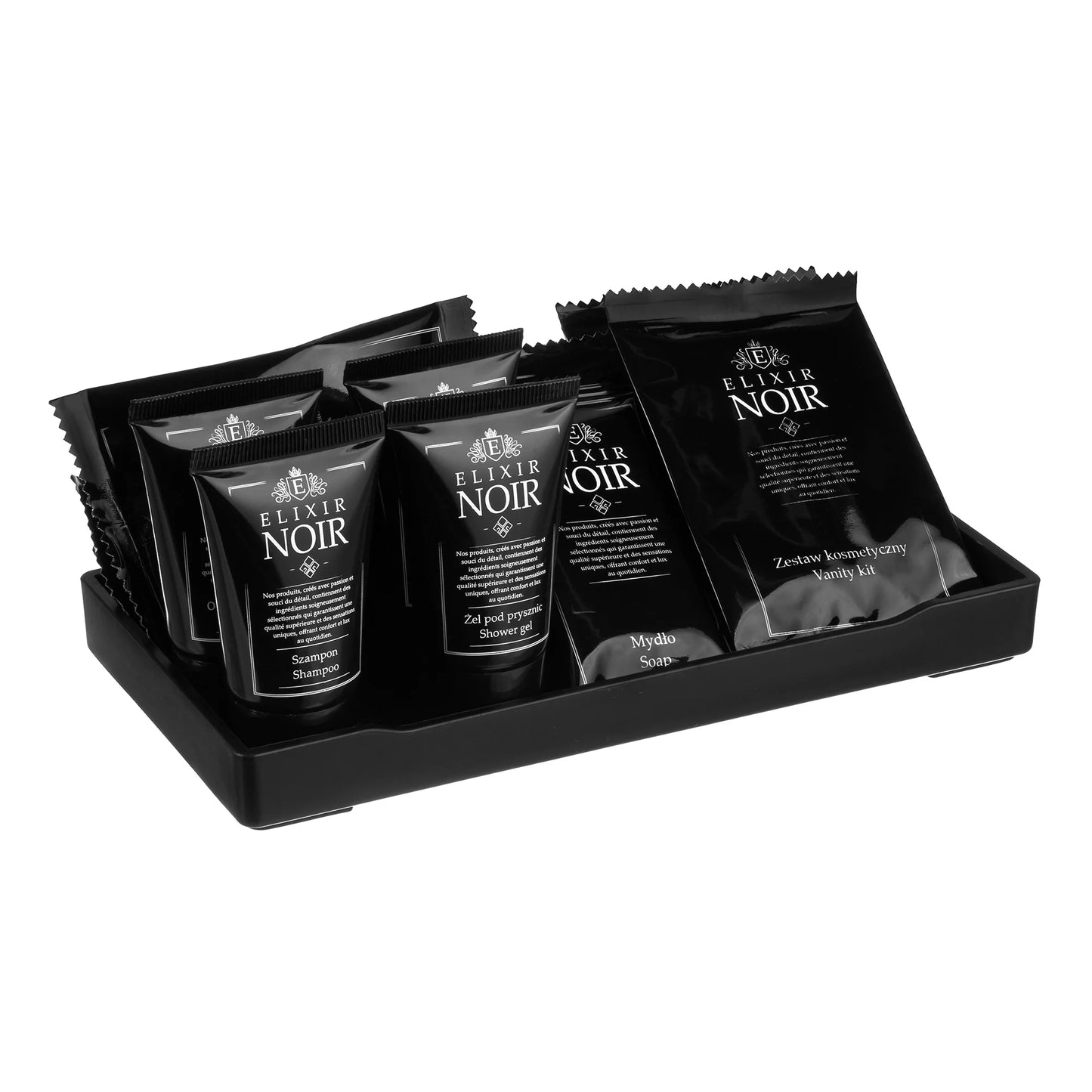 Šampon a sprchový gel Elixir Noir 2 v 1 pro hotelovou péči – 30 ml